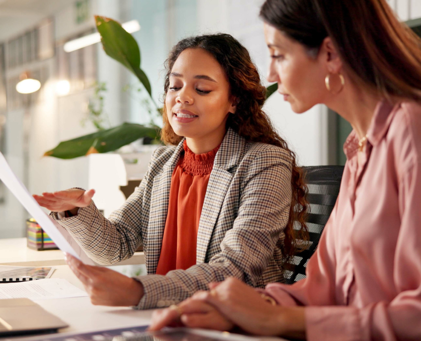 Planning, Reading And Financial Advisor With Client For Document